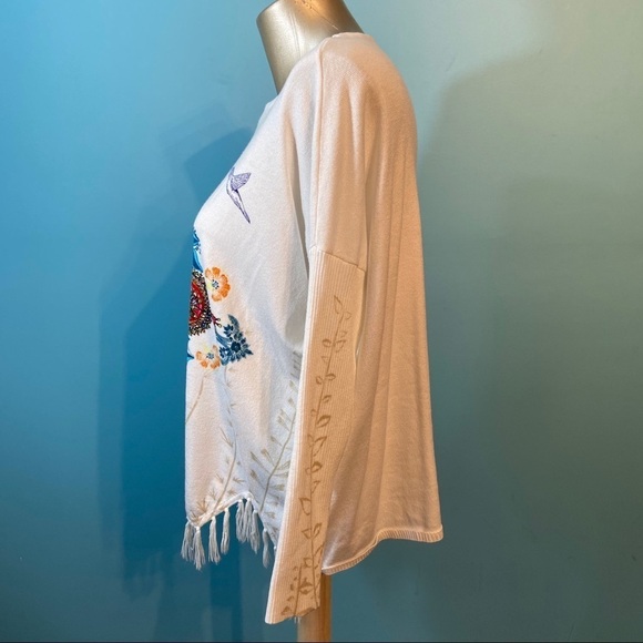Desigual fringed hummingbird sweater in‎ size  small - Picture 2 of 8